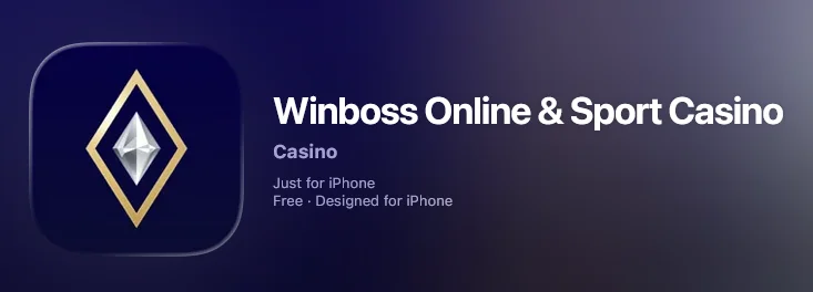 Сторінка застосунку WinBoss казино для швидкого доступу до ігор і функцій платформи